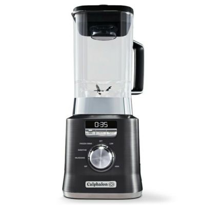 ブレンダー ミキサー 自動速度調節 タンブラー付 カルファロン Calphalon Auto-Speed 2-Liter Blender with Blend-N-Go Smoothie Cup, Dark Stainless Steel BLCLMB1 家電