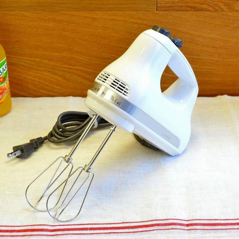 【送料無料】キッチンエイドハンドミキサー5スピード切替ピンクKitchenAidUltraPower5-SpeedHandMixerWhite