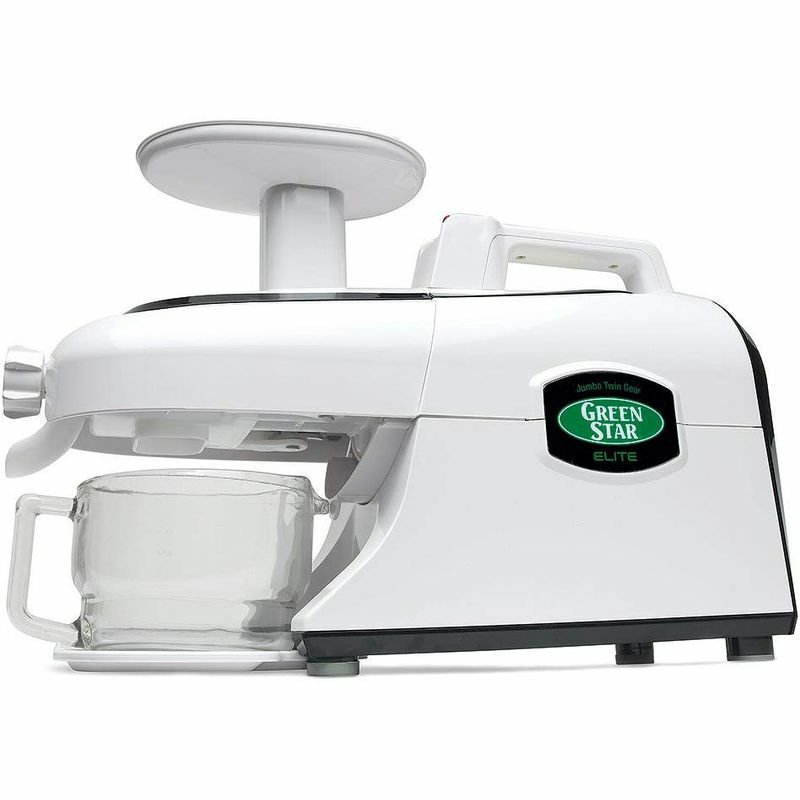 スロージューサーコールドプレスツインギアTribestGSE-5000GreenstarEliteColdPressCompleteMasticatingJuicer,JuiceExtractorwithJumboTwinGears,White家電