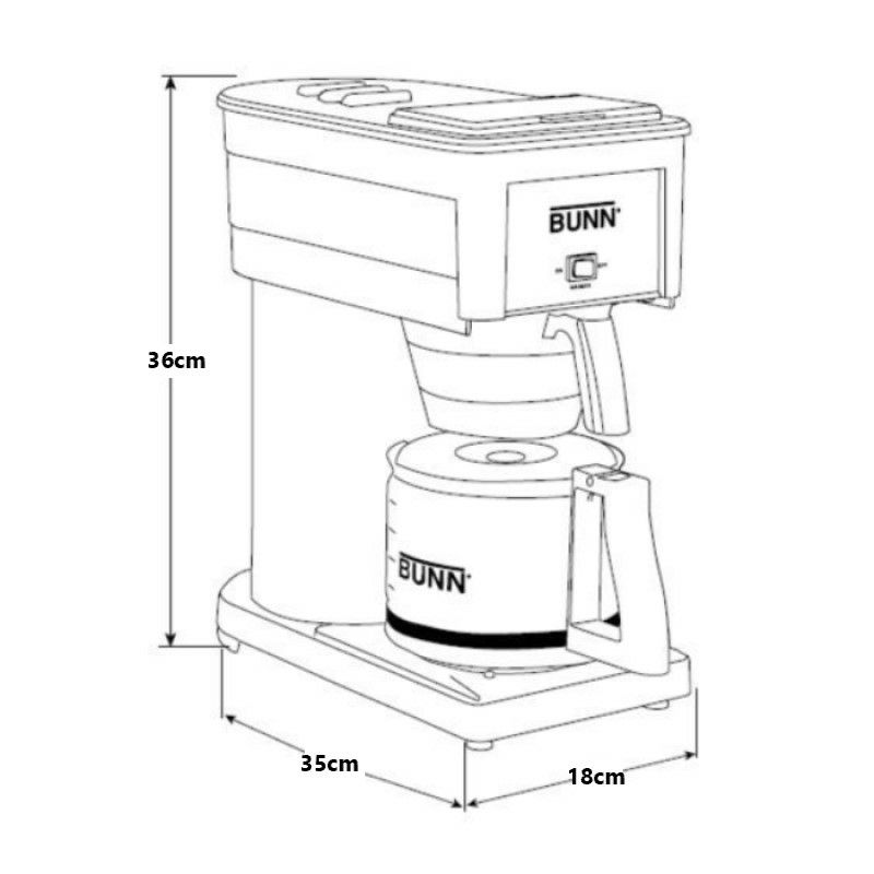 10カップをわずか3分でスピード抽出コーヒーメーカーBUNNBXBVelocityBrew10-CupHomeCoffeeBrewer