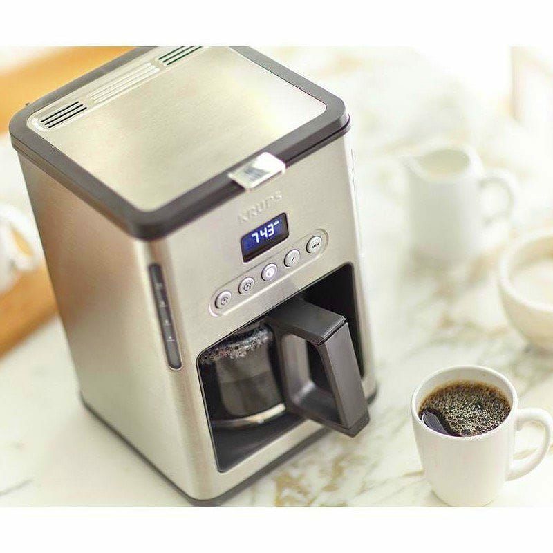 クラップスコーヒーメーカーガラスカラフェ10カップKRUPSKM442DControlLineProgrammableCoffeeMakerMachinewithStainlessSteelFinish