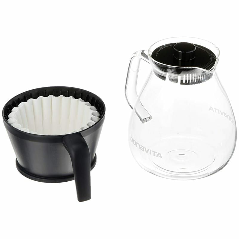 ボナビータコーヒーメーカー8カップ1.3LガラスカラフェBonavitaBV1901GWGlassCarafeBrewerwithHotPlate