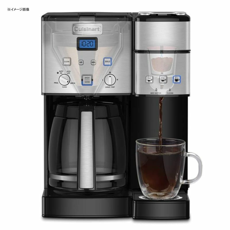 クイジナートコーヒーメーカー＆シングルサーブブリュワーガラスカラフェ12カップCuisinartSS-1512-CupCoffeeMakerandSingle-ServeBrewer家電