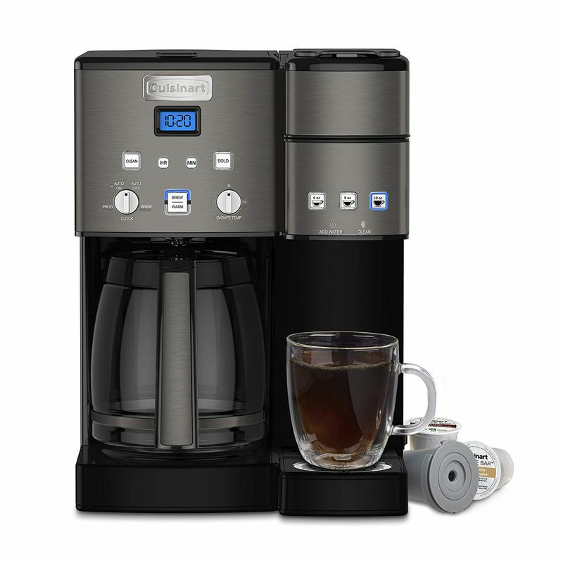 クイジナートコーヒーメーカー＆シングルサーブブリュワーガラスカラフェ12カップK-cup対応CuisinartSS-1512-CupCoffeeMakerandSingle-ServeBrewer家電