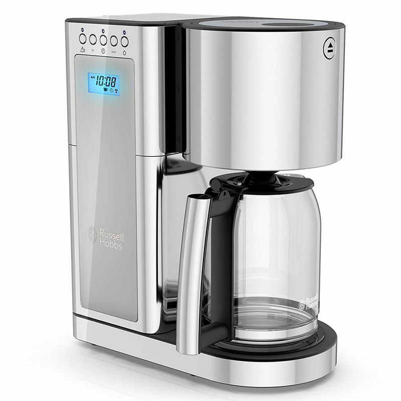 ラッセルホブスステンレスコーヒーメーカーガラスカラフェ8カップRussellHobbsGlassSeries8-CupCoffeemaker,Silver&StainlessSteel,CM8100GYR家電