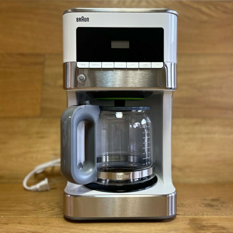 ブラウン コーヒーメーカー 12カップ デジタル プログラム 白 ホワイト Braun KF6050WH BrewSense Drip