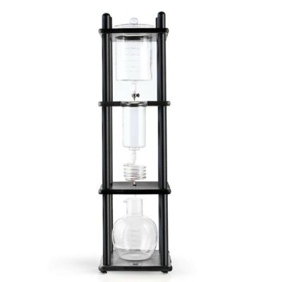 ヤマガラス コールドブリューコーヒーメーカータワー 25カップ ブラック Yama Glass YAMCDM25SBK Drip Tower YAMA Cold Brew Coffee Maker, 25 Cup, Black
