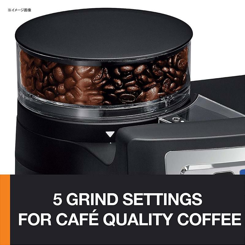 コーヒーメーカー豆挽き付10カップガラスカラフェタイマー機能クラップスKRUPSGrindandBrewAuto-startCoffeeMakerwithBuiltinBurrCoffeeGrinder,10Cups,Black家電