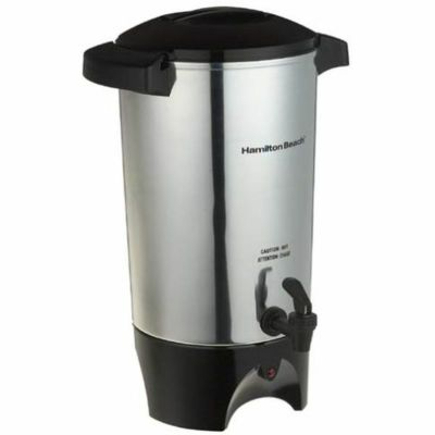 大きいコーヒーメーカー コーヒーサーバー 12-42カップ ホテル パーティ ハミルトンビーチ Hamilton Beach 45 Cup Coffee Urn and Hot Beverage Dispenser, Silver (40515R) 家電