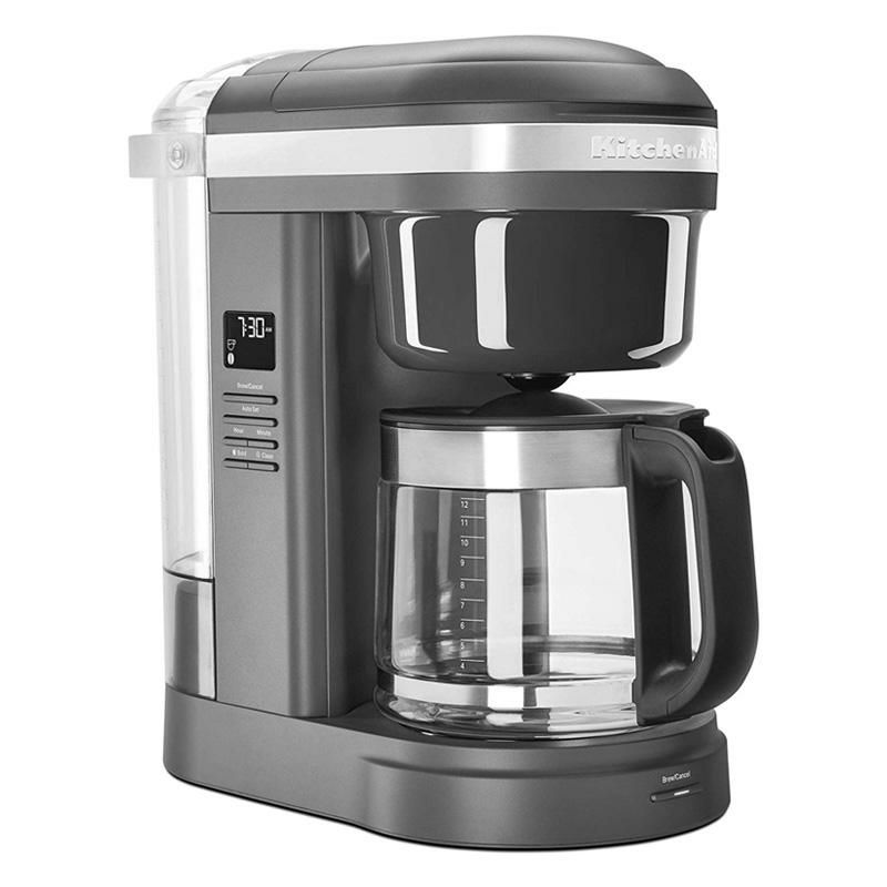 コーヒーメーカー12カップガラスカラフェシャワーヘッドタイマー機能2時間保温キッチンエイドKitchenAidKCM1208SpiralShowerhead12CupDripCoffeeMaker家電