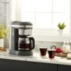 コーヒーメーカー12カップガラスカラフェシャワーヘッドタイマー機能4時間保温温度2段階キッチンエイドKitchenAidKCM1209DripCoffeeMaker,12Cup家電