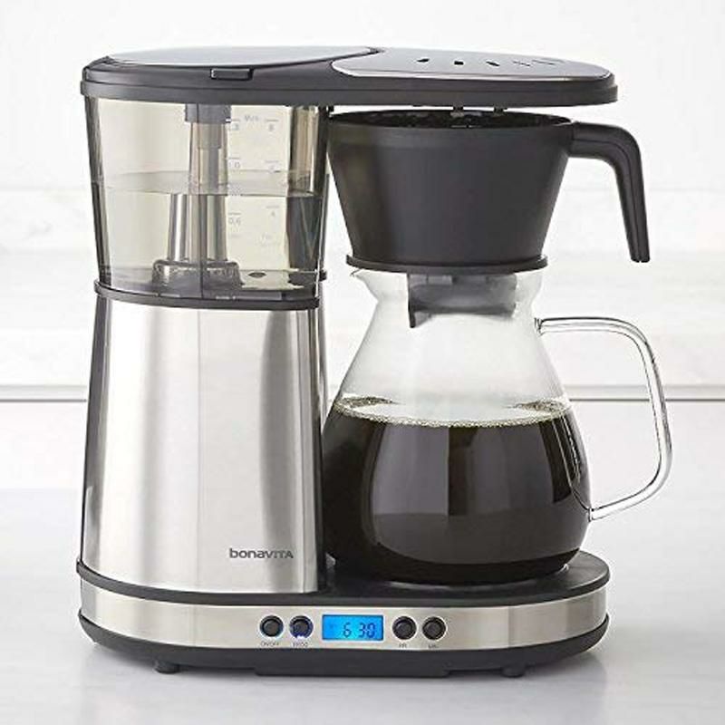 コーヒーメーカーガラスカラフェ８カップタイマー付ワンタッチクロムボナビータBonavitaBV1902DW8-CupOne-TouchCoffeeMakerFeaturingProgrammableSettingandGlassCarafewithWarmingPlate,Silver家電