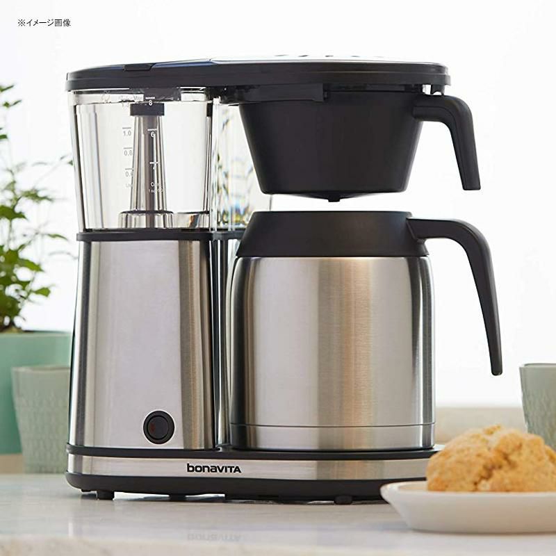 コーヒーメーカーステンレスカラフェ８カップワンタッチクロムボナビータBonavitaConnoisseur8-CupOne-TouchCoffeeMakerFeaturingHangingFilterBasketandThermalCarafe,BV1901TS家電