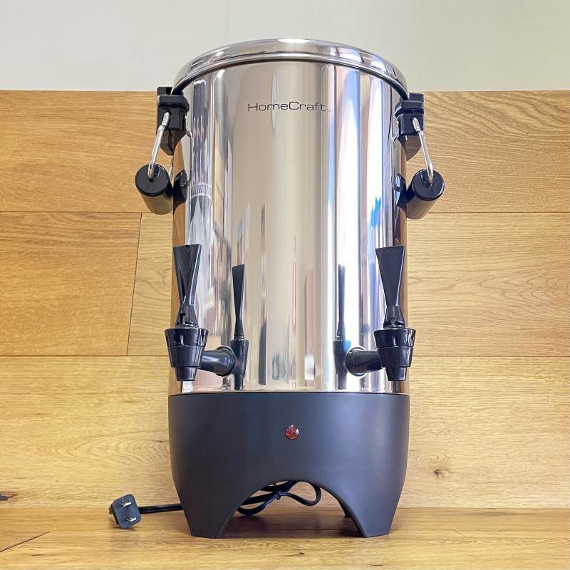 大きいコーヒーメーカーコーヒーサーバー45カップパーティホテルHomeCraftCUDS45SSQuick-BrewingStainlessSteel1000-WattAutomatic45-CupDouble-FaucetUrn,Coffee,Espresso,Water,Tea,HotChocolate