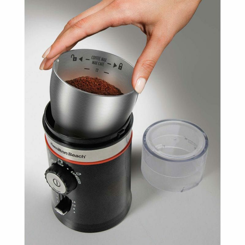 ハミルトンビーチ電動式コーヒーグラインダーコーヒーミル豆挽きブラックHamiltonBeach80393CoffeeGrinder,Black