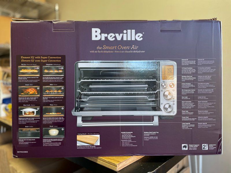 ブレビルマルチオーブンコンベクションスロークッカーノンフライ食品乾燥BrevilleSmartOvenAirBOV900BSS家電