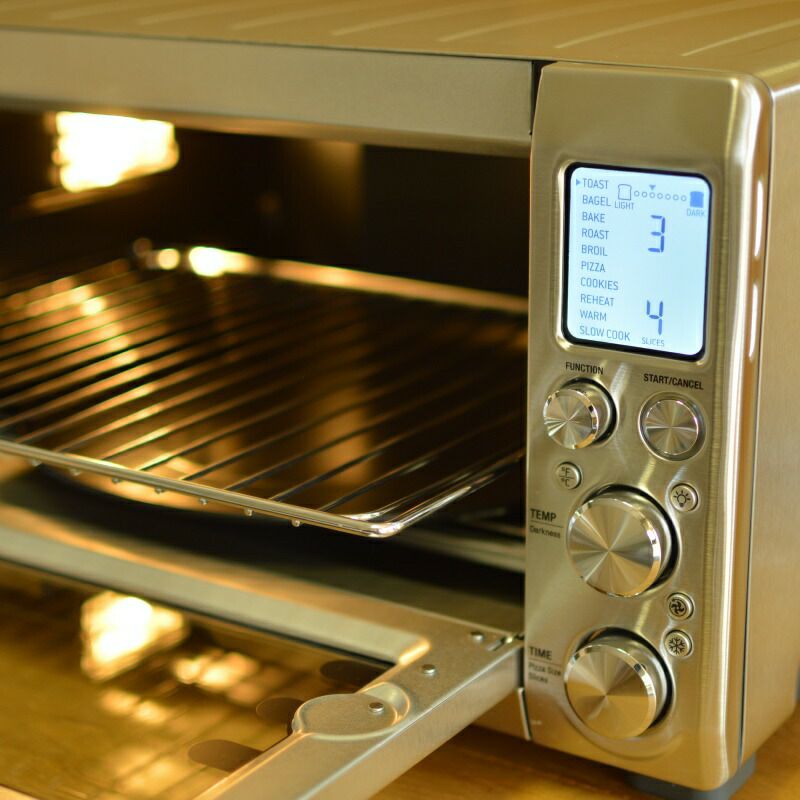 ブレビルスマートコンベクショントースターオーブンBrevilleBOV845BSSSmartOvenProConvectionToasterOvenwithElementIQ,1800W家電