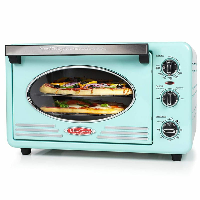 ノスタルジア レトロ コンベクション トースターオーブン Nostalgia RTOV220AQ Retro 12-Slice Convection  Toaster Oven 家電 | アルファエスパス