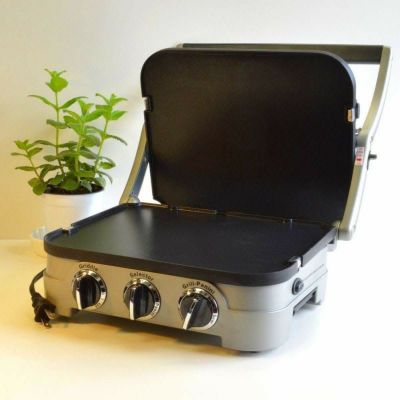 クイジナート グリル＆パニーニメーカー プレート取外可 180度開くタイプ Cuisinart GR-4N Griddler 家電【日本語説明書付】