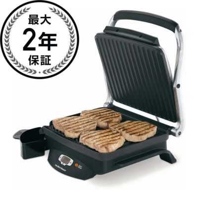 ハミルトンビーチ 25cm×25cm テフロン加工 グリルメーカー Hamilton Beach 25331 Super Sear 100-Square-Inch Nonstick Indoor Searing Grill 家電