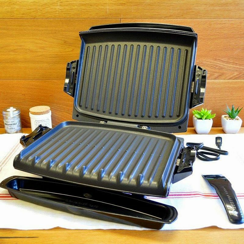 【送料無料】ジョージフォアマン電気グリルホットプレートGeorgeForemanGRP101CTG100-Square-InchNonstickGrillwithGriddlePlates【smtb-k】【kb】