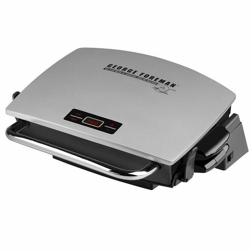 【送料無料】ジョージフォアマン電気グリルホットプレートGeorgeForemanGR0072PG-BroilSupremeElectricNonstickCountertopGrillwithDigitalTimerSilver【smtb-k】【kb】