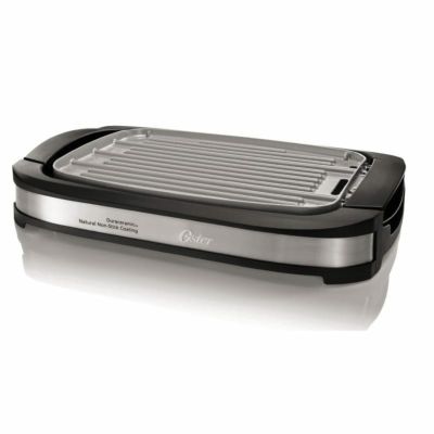 オスター リバーシブル グリル ホットプレート 焼肉 ハンバーグ セラミック ブラック 黒 PTOAフリー PTFEフリー Oster CKSTGR3007-ECO DuraCeramic Reversible Grill and Griddle, Black 家電