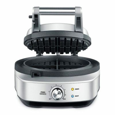 家庭用 ブレビル ワッフルメーカー 丸形 4枚焼 Breville BWM520XL The No Mess Waffle Maker, Silver 家電