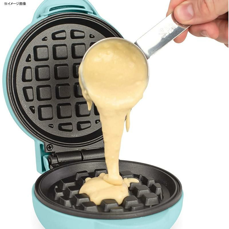 ミニワッフルメーカーアクア水色ノスタルジアレトロクラシックNostalgiaMWF5AQMyMiniPersonalElectricWaffleMaker,Aqua家電