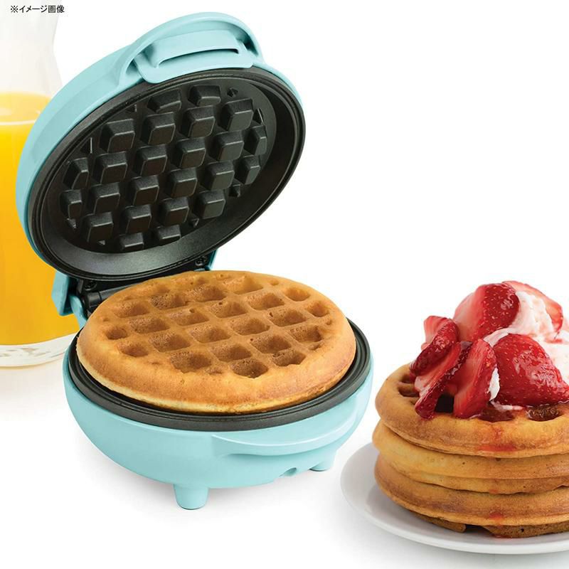 ミニワッフルメーカーアクア水色ノスタルジアレトロクラシックNostalgiaMWF5AQMyMiniPersonalElectricWaffleMaker,Aqua家電