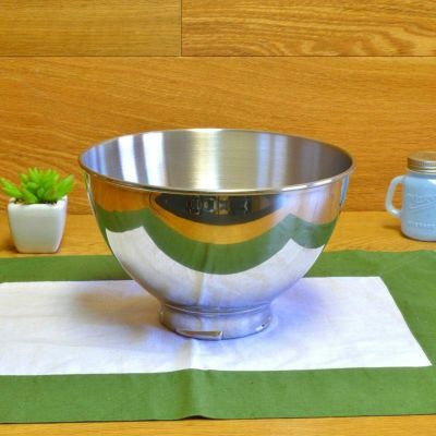 キッチンエイド スタンドミキサー用 ステンレスボウル 小 2.8L 4.5／5クオート チルトヘッドタイプ パーツ 部品 KSM150に適合 KitchenAid KB3SS 3-Quart Stainless Steel Bowl for Pivot Head Stand Mixers