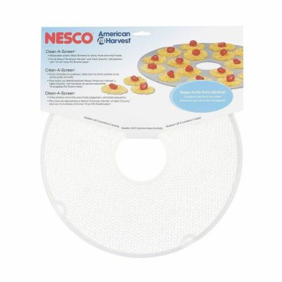 ローフード ディハイドレーター 食品用電気乾燥機 ネスコ 目の細かなスクリーン メッシュ 2枚セット NESCO Small Round Mesh Clean-A-Screens LM-2 Set of 2