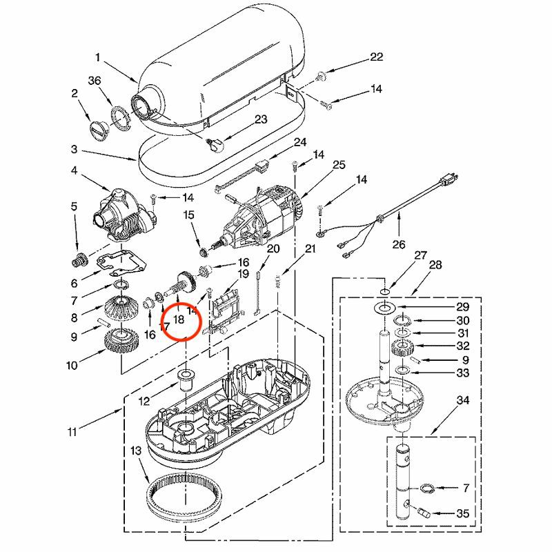 キッチンエイドギアパーツ部品KitchenAid9706529WORMGEAR【smtb-k】【kb】【RCP】