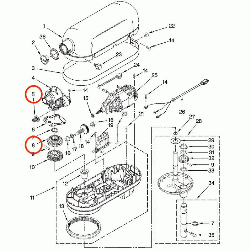 キッチンエイドギアパーツ部品KitchenAid9703337ReplacementGear-CentreParts