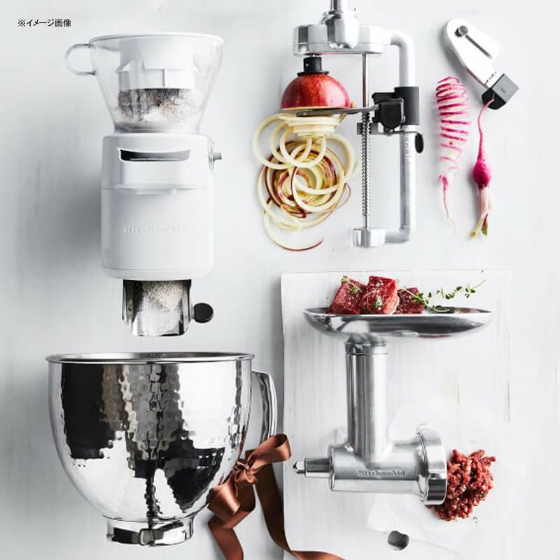 キッチンエイドメタルフードグラインダースタンドミキサー用アタッチメントKitchenAidKSMMGAMetalFoodGrinderAttachment,2.5lb,Silver