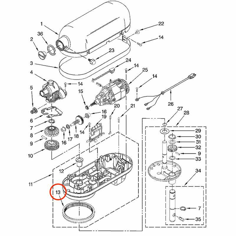 キッチンエイドギアパーツ部品KitchenAid9706529WORMGEAR【smtb-k】【kb】【RCP】