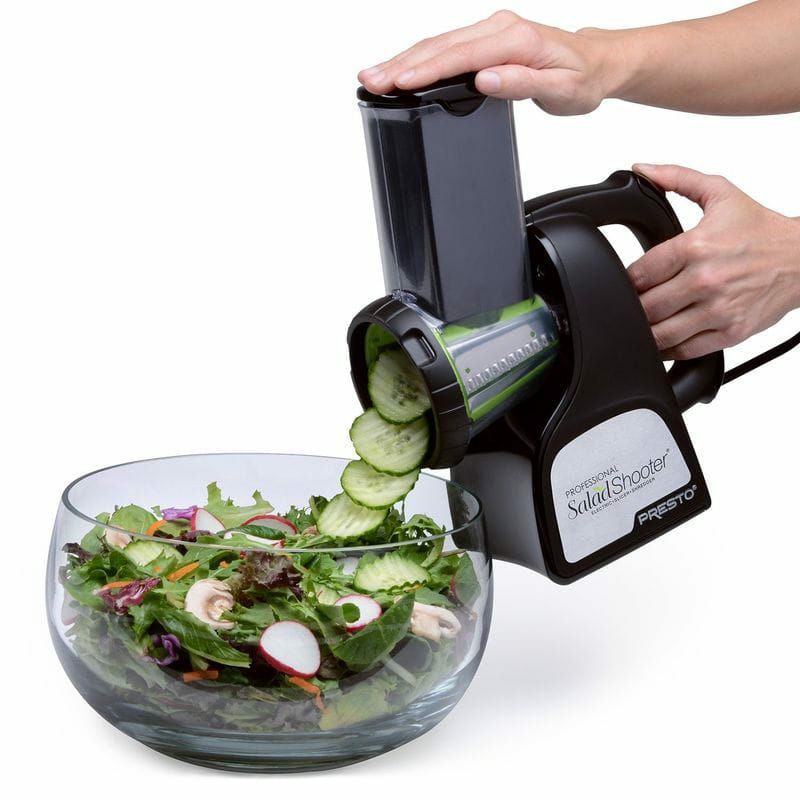 チーズサラダシュレッダーPresto02970ProfessionalSaladShooterElectricSlicer/Shredder,White