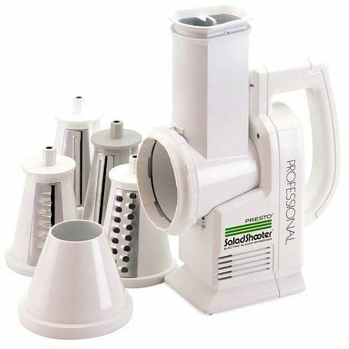 チーズサラダシュレッダーPresto02970ProfessionalSaladShooterElectricSlicer/Shredder,White