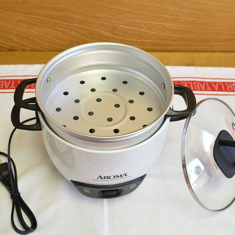 アロマアーク3カップ6カップ(調理)炊飯器とフードスチーマーホワイトAromaARC-743-1NG3-Cup(Uncooked)6-Cup(Cooked)RiceCookerandFoodSteamerWhite