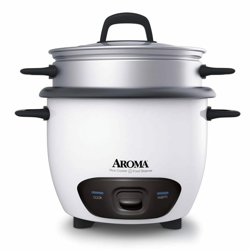 アロマアーク3カップ6カップ(調理)炊飯器とフードスチーマーホワイトAromaARC-743-1NG3-Cup(Uncooked)6-Cup(Cooked)RiceCookerandFoodSteamerWhite