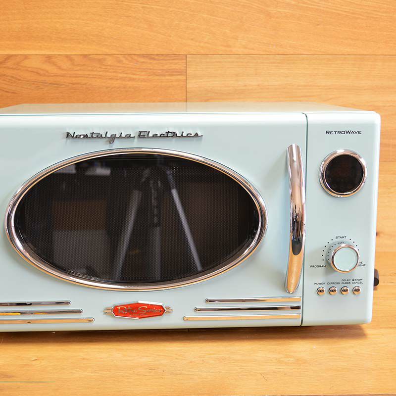 レトロ電子レンジビンテージアンティークアメリカカリフォルニア西海岸ノスタルジアNostalgiaRetroSeriesMicrowaveOven家電