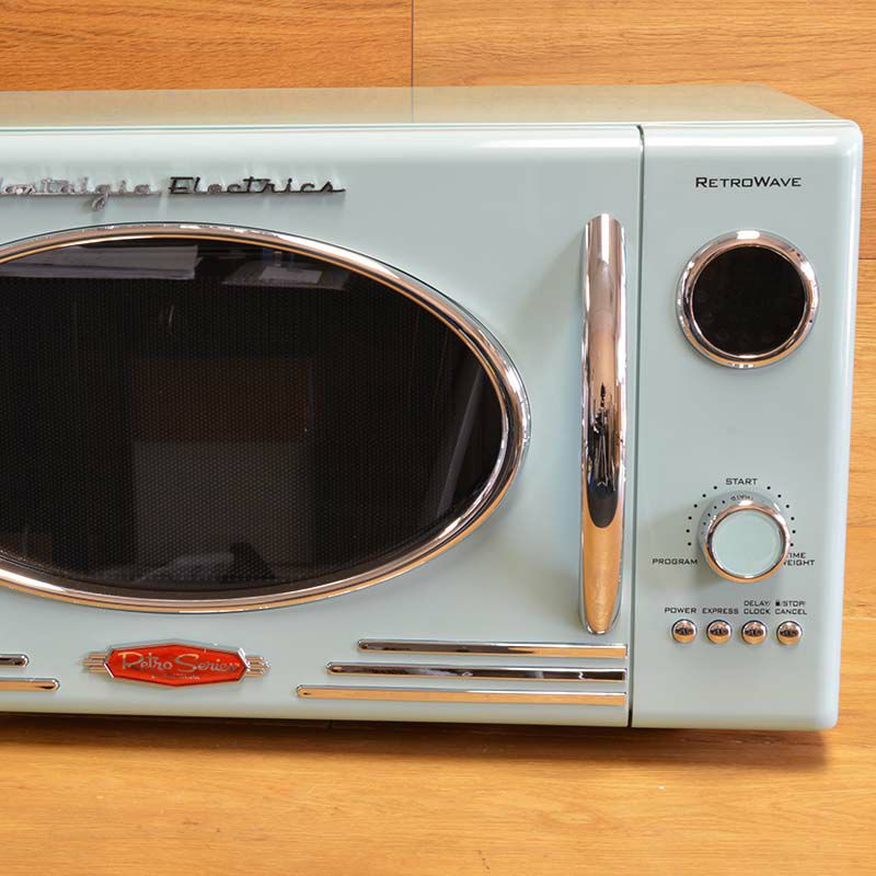 レトロ電子レンジビンテージアンティークアメリカカリフォルニア西海岸ノスタルジアNostalgiaRetroSeriesMicrowaveOven家電