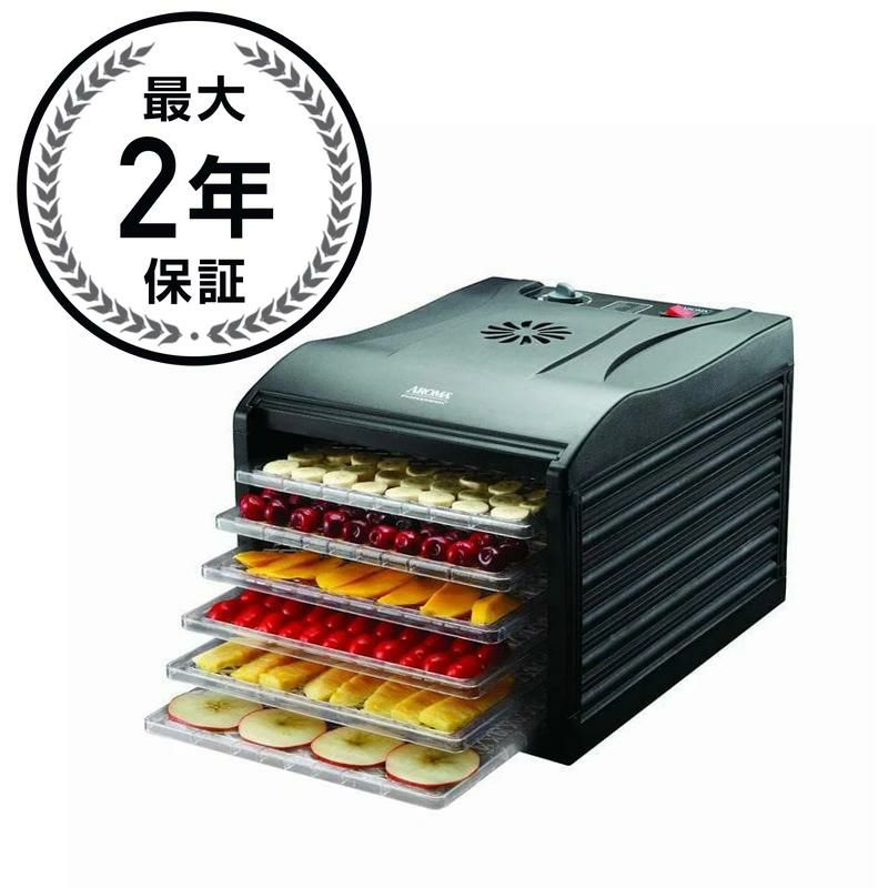 食品乾燥器ディハイドレーターAromaProfessional6TrayFoodDehydrator,Black