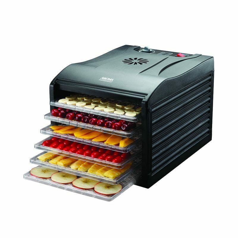 食品乾燥器ディハイドレーターAromaProfessional6TrayFoodDehydrator,Black