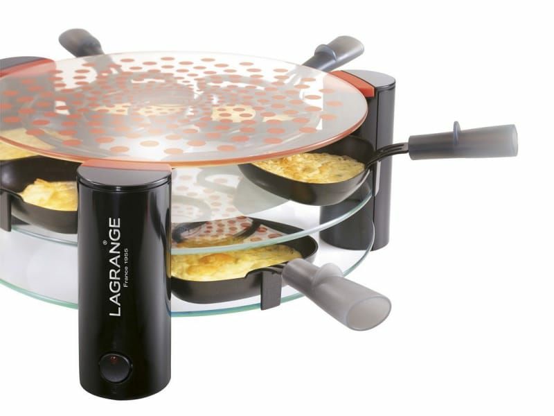 ラクレットグリル 6人用 ガラスグリルトップ オーブン フランス