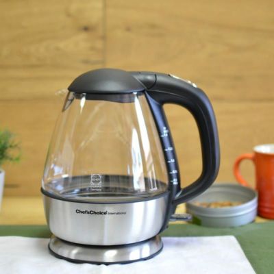 シェフズチョイス ガラス電気ケトル 1.7L Chef's Choice 680 Cordless Electric Glass Kettle 家電