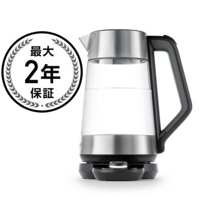 オクソ コードレス 電気ガラスケトル 約1.75L ステンレス 温度調整 OXO On Cordless Glass Adjustable Temperature Electric Kettle, Stainless Steel 家電