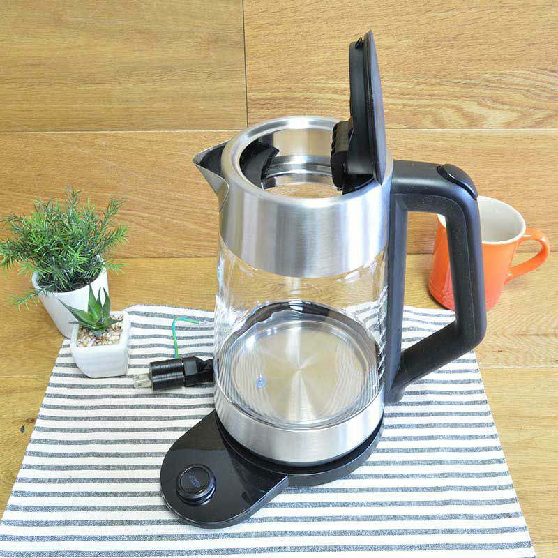 オクソコードレス電気ガラスケトル約1.75Lステンレス温度調整OXOOnCordlessGlassAdjustableTemperatureElectricKettle,StainlessSteel