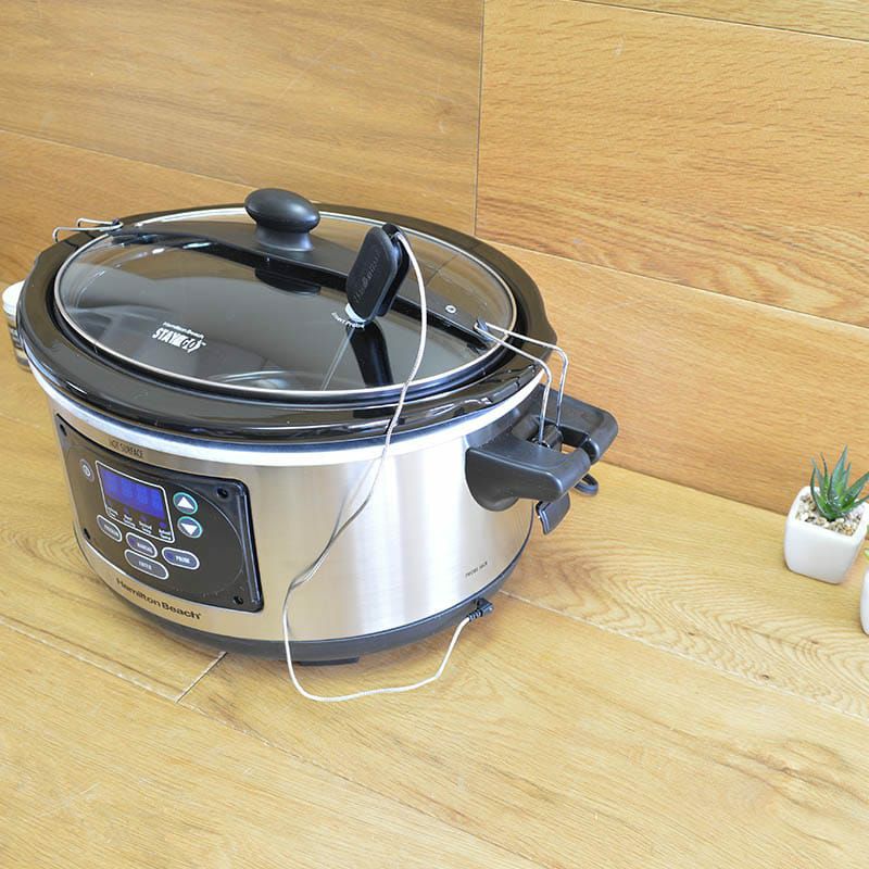 ハミルトンビーチスロークッカーグルメ鍋5.6LHamiltonBeachSet'nForgetProgrammableSlowCookerWithTemperatureProbe,6-Quart(33969A)