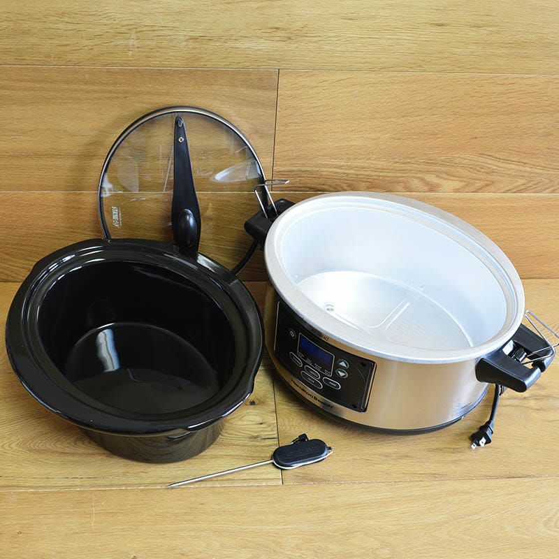 ハミルトンビーチスロークッカーグルメ鍋5.6LHamiltonBeachSet'nForgetProgrammableSlowCookerWithTemperatureProbe,6-Quart(33969A)